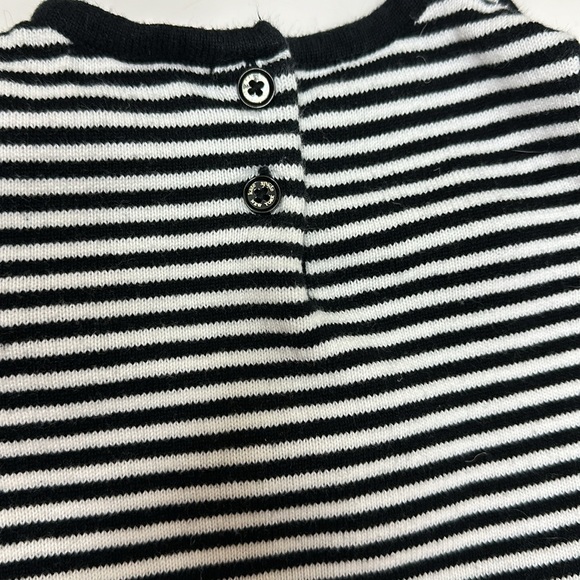 Kate Spade black and white striped sweater with pink bows size 12 months - Picture 3 of 6